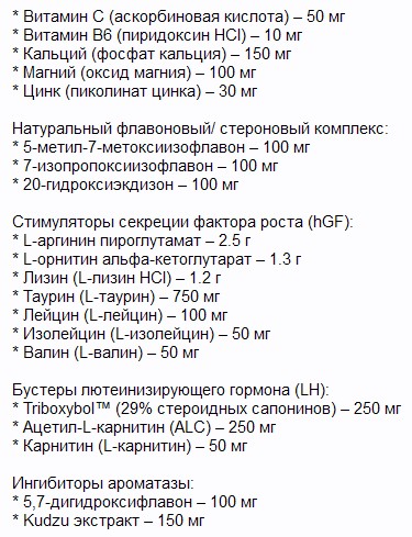 Состав Universal Nutrition Animal M-Stak