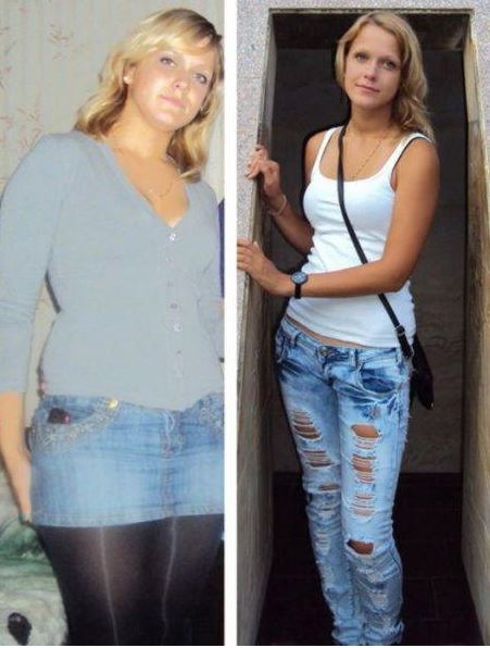 Похудевшие девушки до и после фото