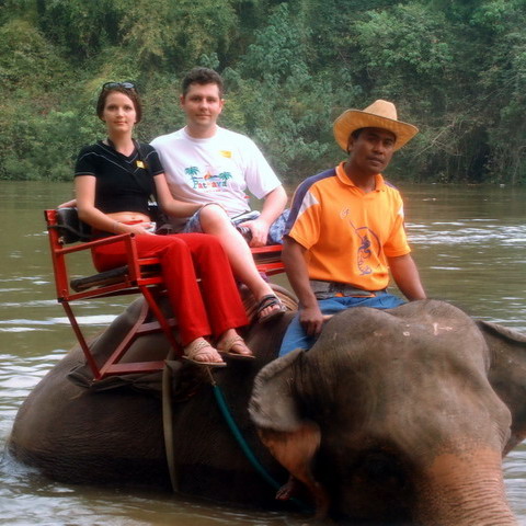 Тайланд, Паттайя, вплавь на слонике
